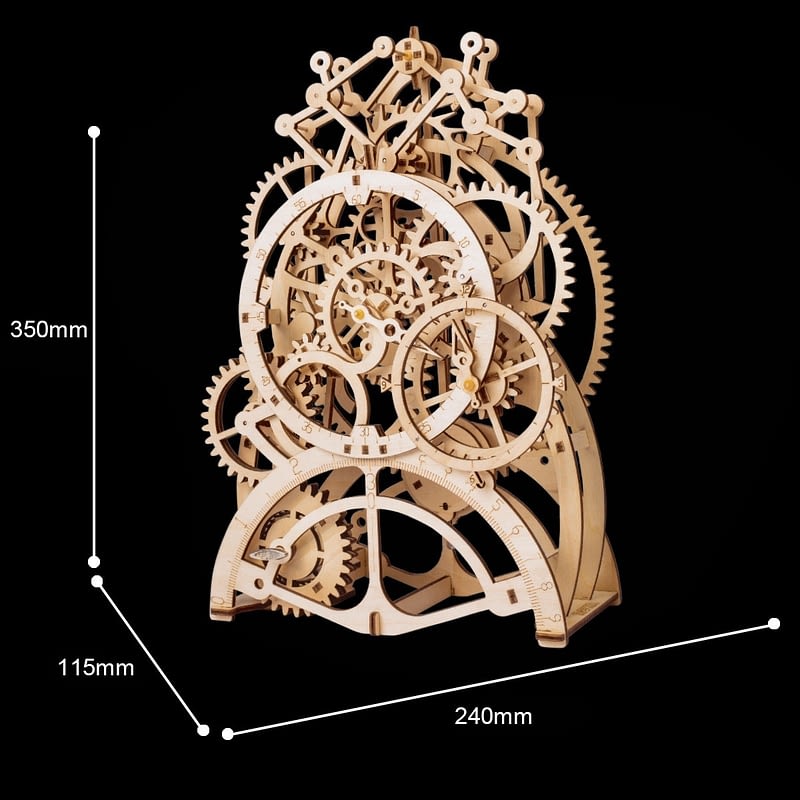 robotime pendulum clock movement assembled diy mechanical model 6