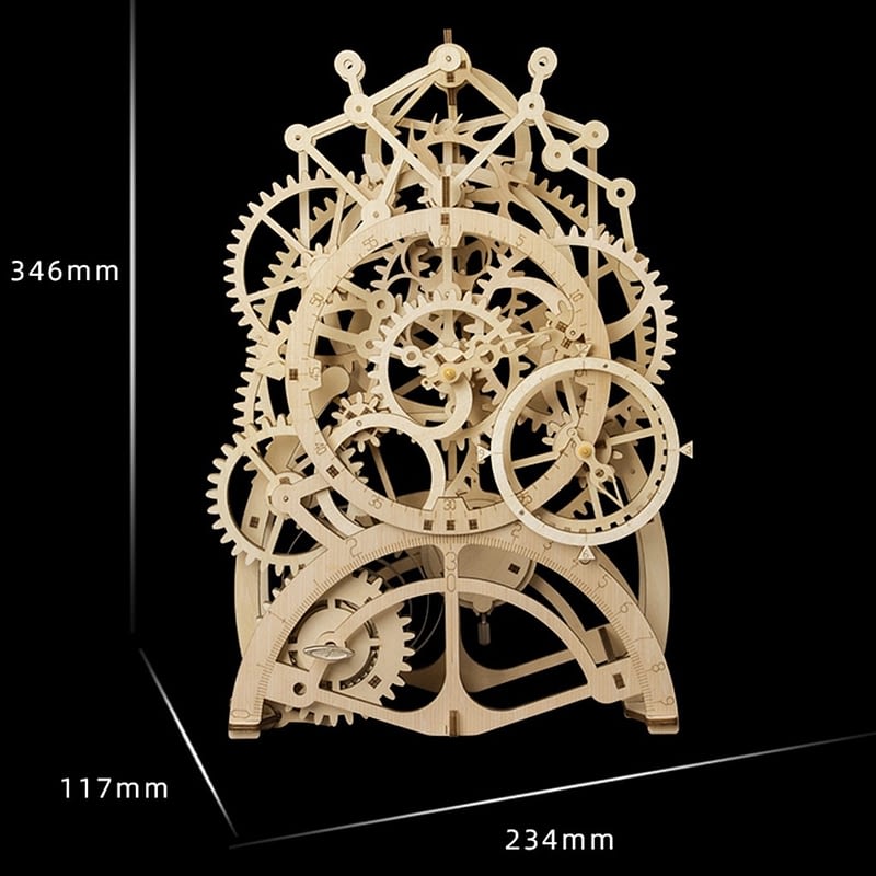 3 DIY wooden house puzzle decoration romantic Timepiece part 3D three dimensional puzzle intelligence development 23 4X11